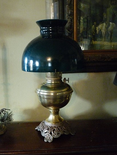 Brass Equinox Center Draft Oil Lamp - 20