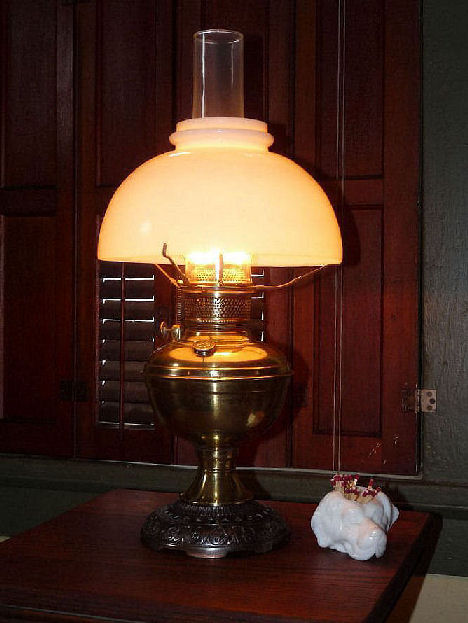 Brass Equinox Center Draft Oil Lamp - 20